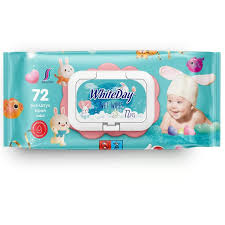 *LIDER CHUSTECZKI NAWILŻANE WHITEDAY A72 Z KLIPSEM RABBIT