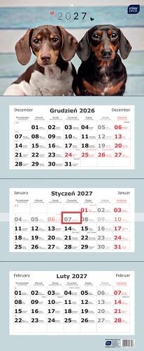 KALENDARZ-INTERDRUK/TRÓJDZIELNY /PSY