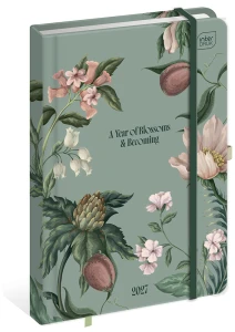 KALENDARZ-INTERDRUK/TYGODNIOWY A5 MAT+UV WILD FLOWERS + GUMKA