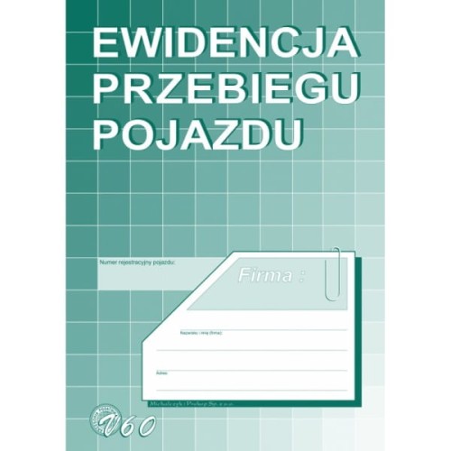 EWIDENCJA PRZEBIEGU POJAZDU DLA CELÓW PODATKU OD TOWARÓW I USŁUG A5 V60