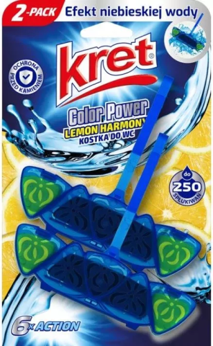 KRET COLOR POWER ZAWIESZKA DO WC LEMON 2-PACK 