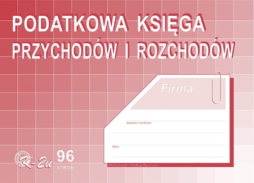 PODATKOWA KSIĘGA PRZYCHODÓW I ROZCHODÓW A4/96 K-2U