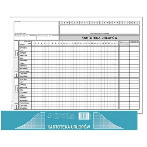 KARTOTEKA URLOPÓW A5 525-3