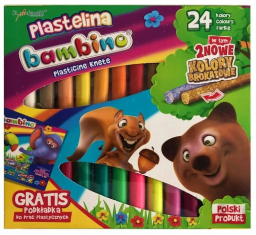 PLASTELINA 24 KOLORY BAMBINO 