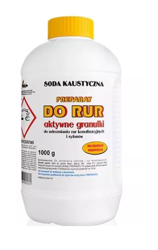 SODA KAUSTYCZNA DO UDRAŻNIANIA RUR 1KG
