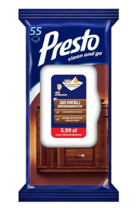 ŚCIERECZKI NAWILŻANE PRESTO MEBLE DREWNIANE A'55