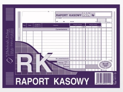 RAPORT KASOWY A5 411-3